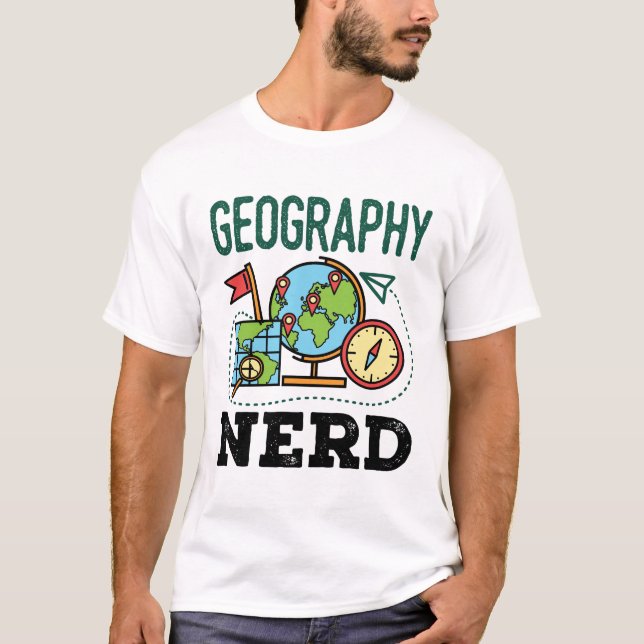 Camiseta Nerd de Geografia (Frente)