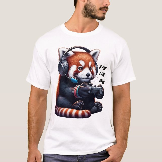 Camiseta Nerd de jogos de vídeo Red Panda (Frente)
