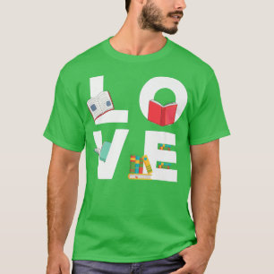 Camiseta Nerd de Leitura do Livro do Livro do Piso