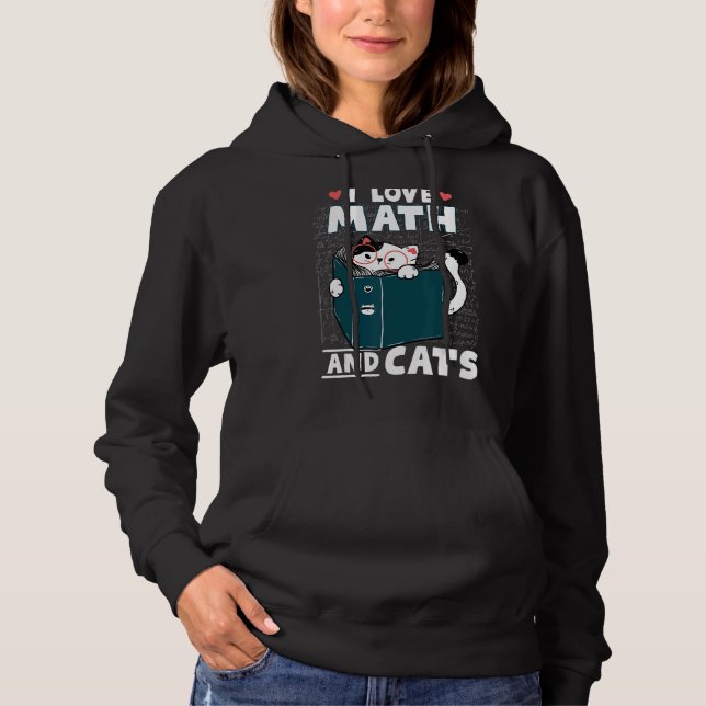 Camiseta Nerd De Matemática Cat. Eu Adoro Matemática E Gato (Frente)