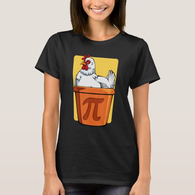Camiseta Nerd de Matemática Pote de Álgebra Galinha Hu (Frente)