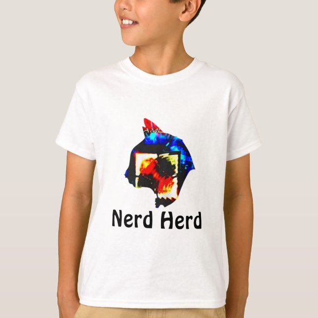 Camiseta Nerd de  para rapazes e raparigas (Frente)