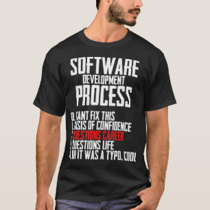 Camiseta Nerd de Programação do Processo de Desenvolvimen