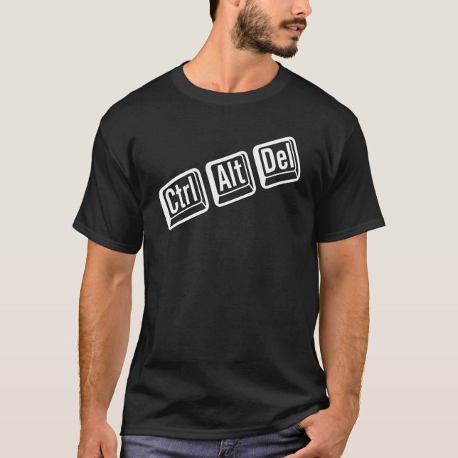 Camiseta NERD de TI é Control Alt Delete IT Geek (Frente)