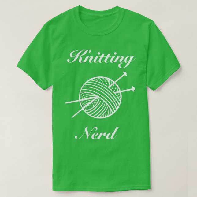 Camiseta Nerd de tricô (Frente do Design)