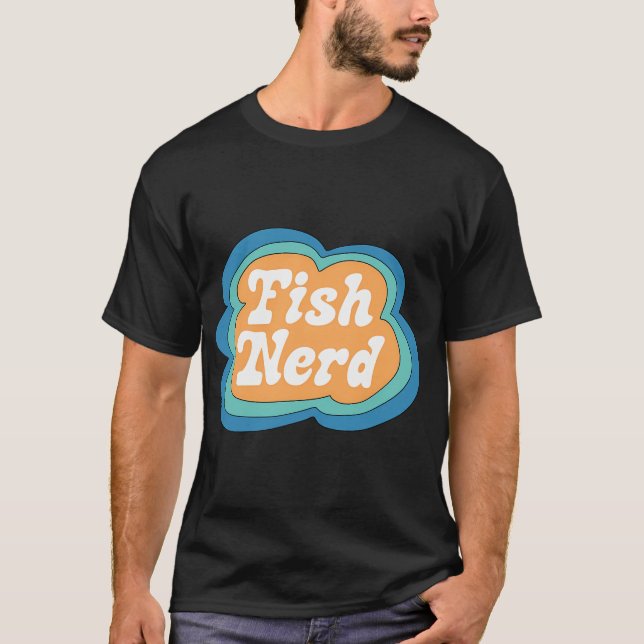 Camiseta Nerd dos Peixes (Amarelo no Verde) (Frente)