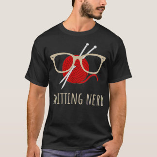Camiseta Nerd Engraçado Vovó Mãe Knit Agulhas