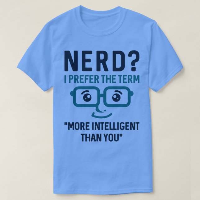 Camiseta Nerd inteligente 2 (Frente do Design)
