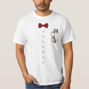 Camiseta Nerd Óculos Arco Tie Costume