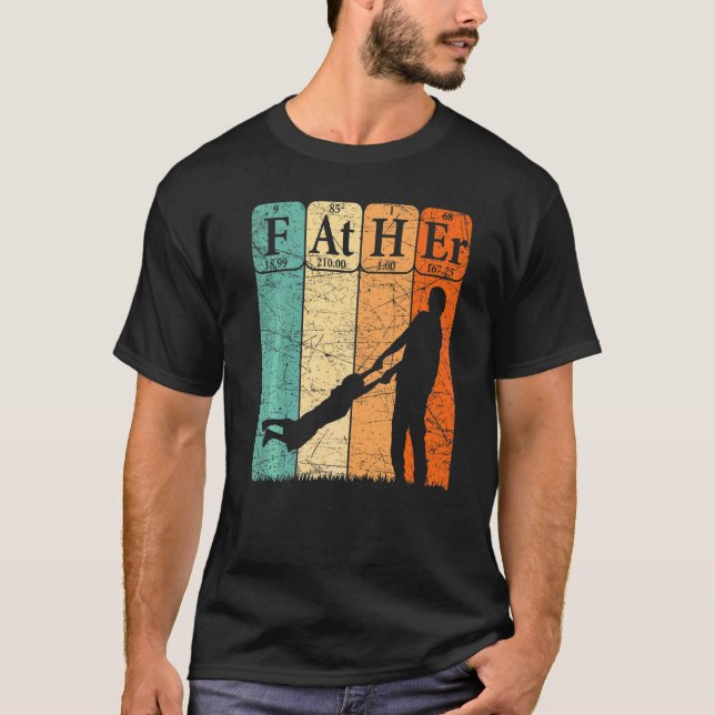 Camiseta Nerd Pai de Elementos de Mesa Periódicos do Dia de (Frente)