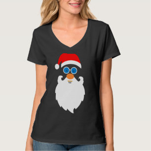 Camiseta Nerd Papai Noel Grande Cabeça Engraçado Natal
