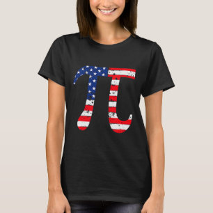 Camiseta Nerd Patriótico de Matemática do Pi Day American F