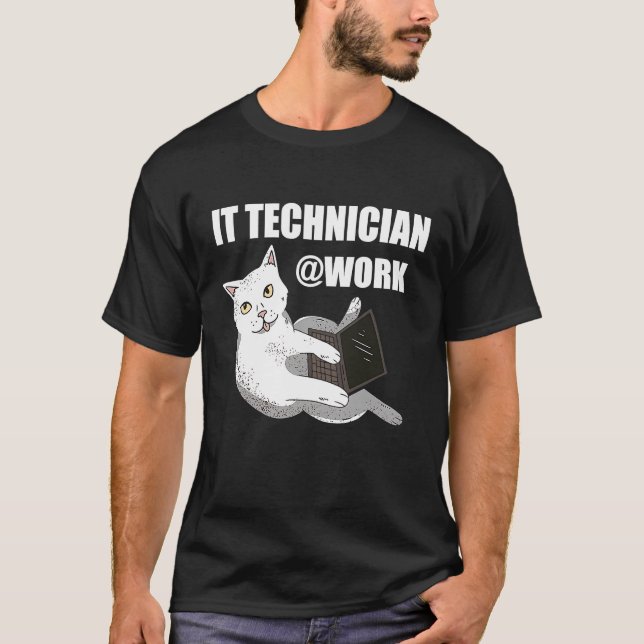 Camiseta NERD técnico de TI PC Computerfreak Cara de TI (Frente)