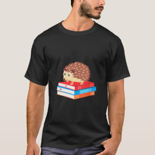 Camiseta Nerd Womens Livro Hedgehog Lendo Ideia 1