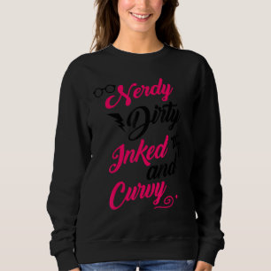 Camiseta Nerdy Dirty Tatuada Curvilínea Para Mulheres Gord
