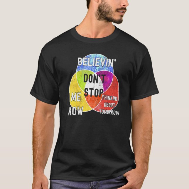Camiseta Nerdy Don't Stop Venn Diagram Algebra Math Teacher (Frente)