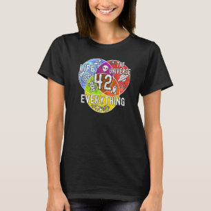 Camiseta Nerdy Significado da Vida 42 Venn Diagram Math Pro