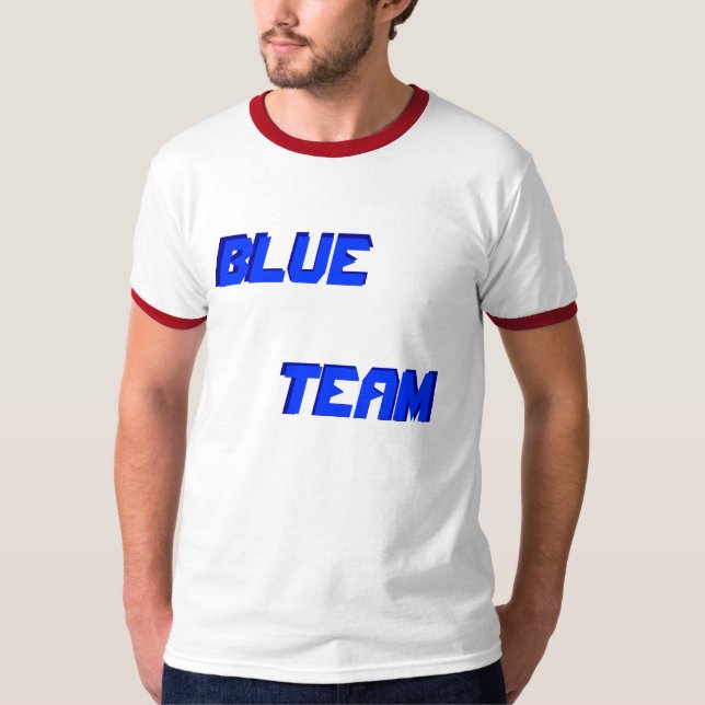 Camiseta Nerf guerreia T azul da equipe (Frente)