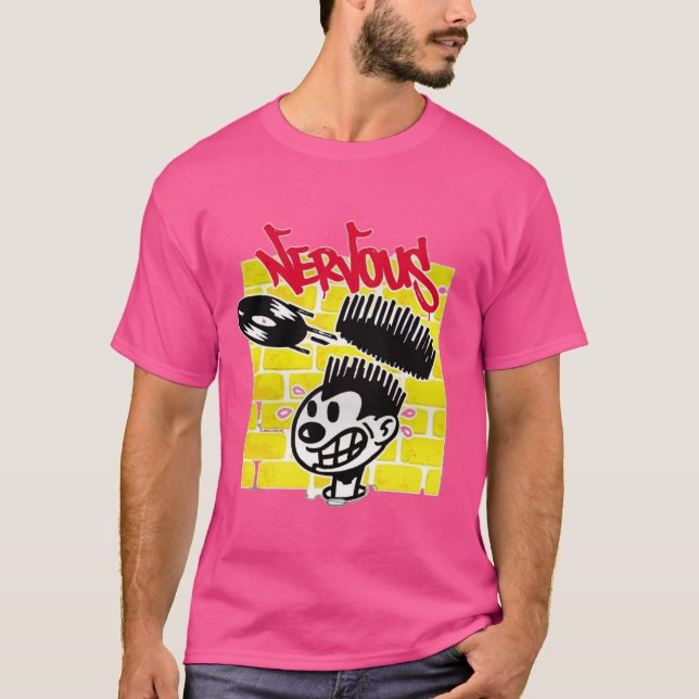Camiseta nervioso rock meta (Frente)