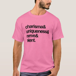 Camiseta Nervoso e Talento de exclusividade do carisma