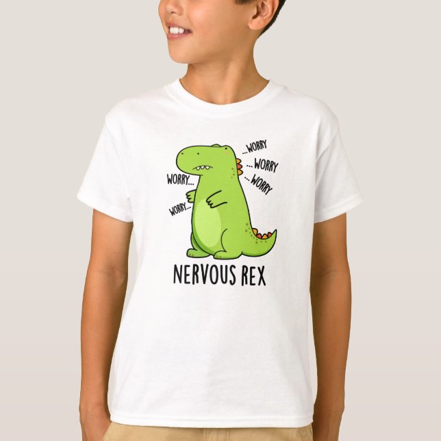 Camiseta Nervoso Rex Funny Dinossaur TRex Pun (Frente)