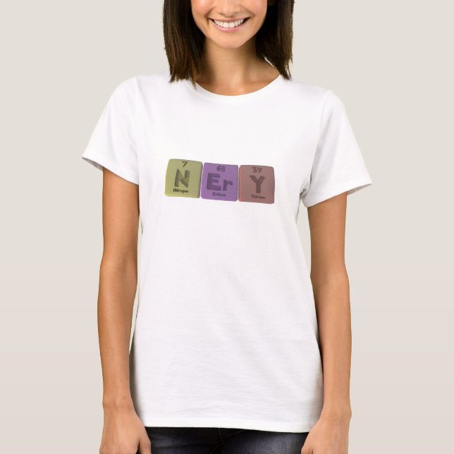Camiseta Nery como o ítrio do érbio do nitrogênio (Frente)