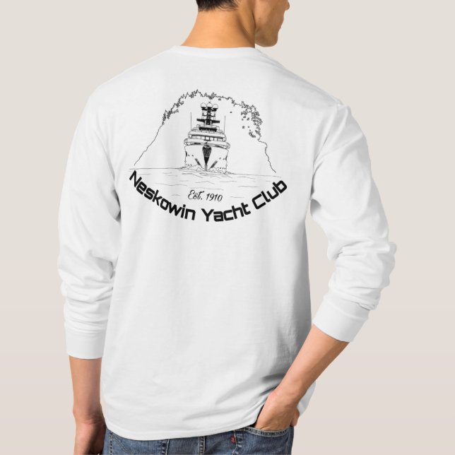 Camiseta Neskowin Yacht Club - O Super Yacht (Verso)
