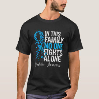 Camiseta Nesta Família Ninguém Luta Contra A Diabetes Sozin