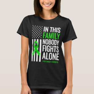 Camiseta Nesta Família Ninguém Luta Sozinho Câncer de Fígad