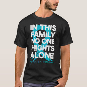Camiseta Nesta Família Ninguém Luta Sozinho Pelo Ovário Pol
