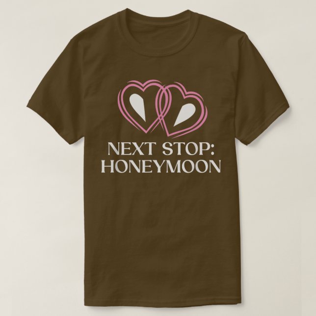 Camiseta Net Stop Honeymoon Wedding Party Husband And Wife  (Frente do Design)