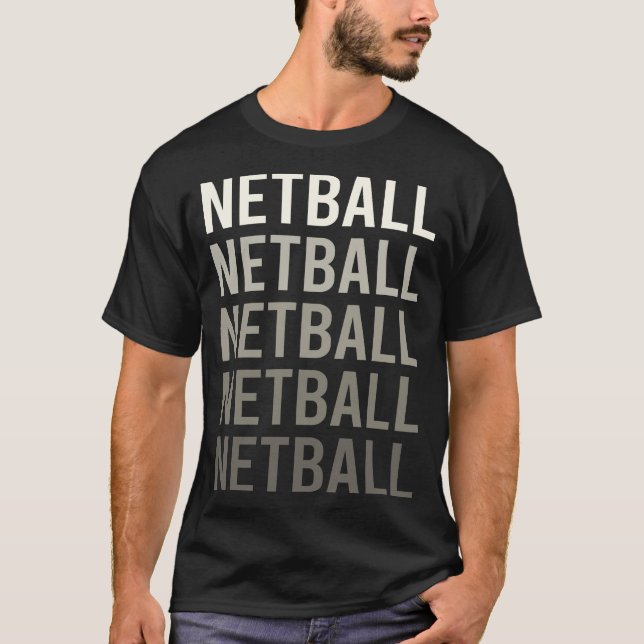 Camiseta Netball com gradiente branco (Frente)
