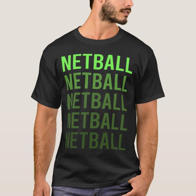 Camiseta Netball com gradiente branco (Frente)