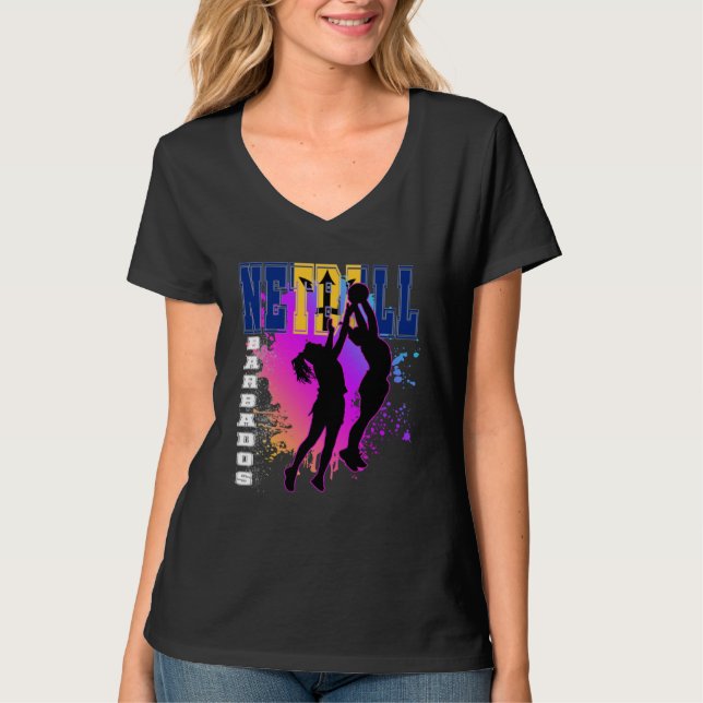 Camiseta Netball de Barbados (Frente)