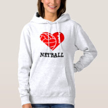 Netball do amor do tema do coração e do jogador
