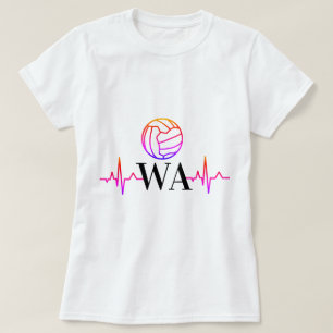 Camiseta Netball feito sob encomenda do tema da pulsação 