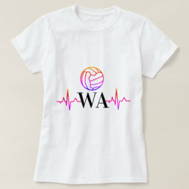 Camiseta Netball feito sob encomenda do tema da pulsação do