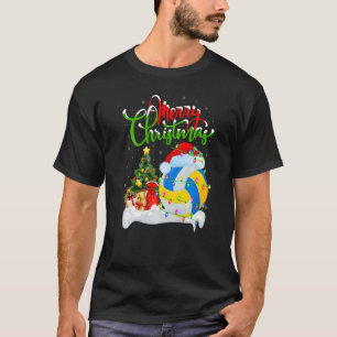 Camiseta Netball Sports Xmas Papais noeis de decoração Netb
