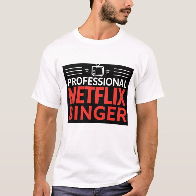 Camiseta Netflix Binger profissional (Frente)