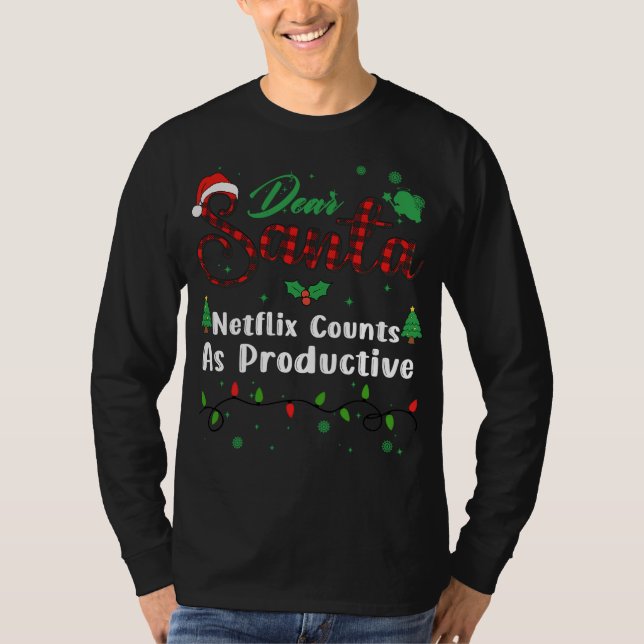 Camiseta Netflix Conta Como Correspondência Produtiva de Na (Frente)