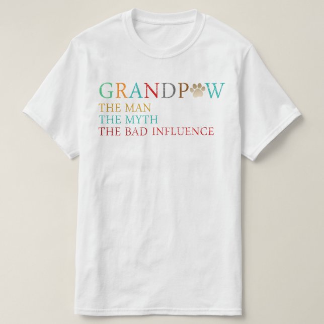 Camiseta neto o homem o mito a má influência (Frente do Design)