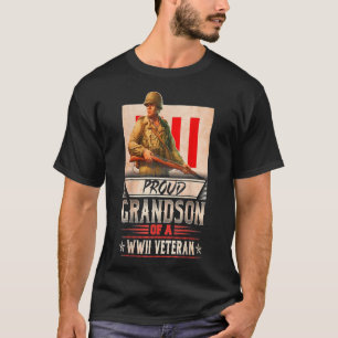 Camiseta neto orgulhoso de um veterano wwii