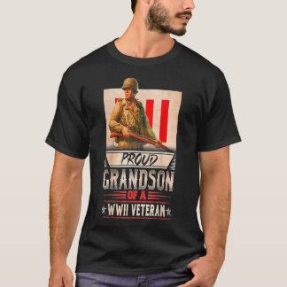 Camiseta neto orgulhoso de um veterano wwii