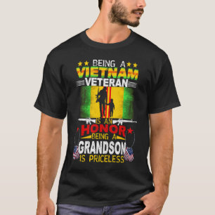 Camiseta Neto Orgulhoso Veterano do Vietnã Roupas Militares