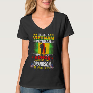 Camiseta Neto Orgulhoso Veterano do Vietnã Roupas Militares