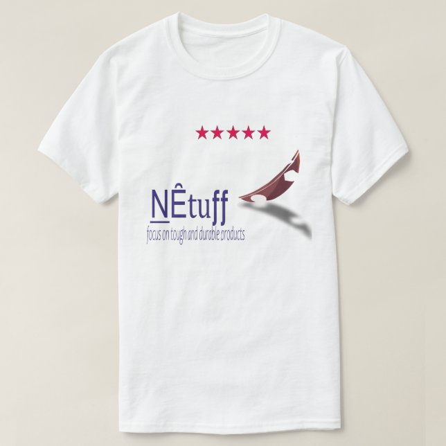 Camiseta NEtuff – Tough & Durable Branded Logo Design (Frente do Design)