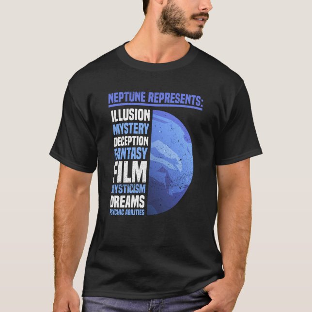 Camiseta Netuno Astrologia Espiritualidade Netuno Planeta (Frente)