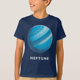 Camiseta Netuno/Netuno - Camisa-T Planeta Clássica