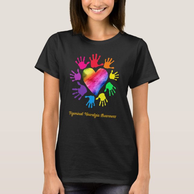 Camiseta Neuralgia Rigeminal Mãos De Sensibilização (Frente)