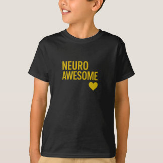 Camiseta Neuro Awesome Gold Text Neurodiversity